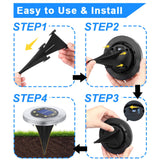 Solar Ground Lights, Waterproof Garden Upgraded Outdoor Bright in-Ground Landscape Lights for Pathway,Yard (4 Pack White Light) In Australia - Darrahopens