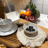 Coasters for Drinks Absorbent, Boho Coasters for Wooden Table, Farmhouse Drink Coaster Set for Kinds of Mugs and Cups, 2PCS Round In Australia - Darrahopens