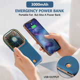 Portable Handheld Personal Necklace Fan Foldable Mini Quiet USB Rechargeable Fan With Mobile phone bracket function