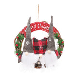 Christmas Wreath Christmas Decorations Christmas Wreath DIY Christmas Fabric Old Man Doll Simulation Rattan Circle In Australia - Darrahopens