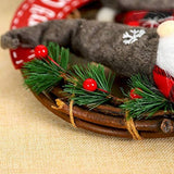 Christmas Wreath Christmas Decorations Christmas Wreath DIY Christmas Fabric Old Man Doll Simulation Rattan Circle