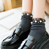 2 Pair Socks Knit Ankle Socks Ruffled Socks Womans Women Socks Socks Medium Womens Socks Hosiery Lace Socks