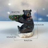 Black Bear Candle Holder, Bear Wishing Candle Holder Statue Candle Holder Bear Cartoon Bear Tea Light Candle Holder
