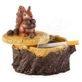 Outdoor Ashtrays for Cigarettes Cute Resin Squirrel Ashtray with Lid for Home and Garden Ashtrays for Outside Patio Garden In Australia - Darrahopens