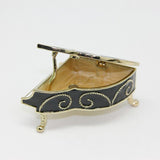 Musical Piano Trinket Box Jewelry Box Hand Painted Decorative Box with Hinged Lid Ring Earring Holder Table Figurine Collectible