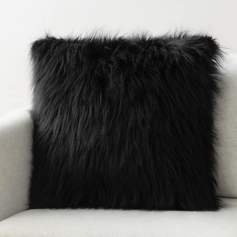 2 pcs Faux Fur Pillow Cover Fluffy Throw Pillow Mongolian Luxury Fuzzy Pillow Case Cushion Cover for Bedroom and Couch In Australia - Darrahopens