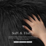 2 pcs Faux Fur Pillow Cover Fluffy Throw Pillow Mongolian Luxury Fuzzy Pillow Case Cushion Cover for Bedroom and Couch In Australia - Darrahopens