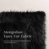 2 pcs Faux Fur Pillow Cover Fluffy Throw Pillow Mongolian Luxury Fuzzy Pillow Case Cushion Cover for Bedroom and Couch In Australia - Darrahopens