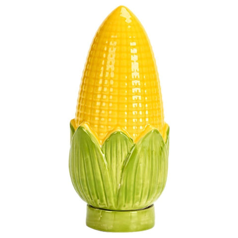 Ceramic Canister Corn Shaped Food Jar Airtight Kitchen Condiment Pot Seasoning Box Vanity Storage Jar for Coffee Tea Sugar Spices