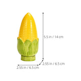 Ceramic Canister Corn Shaped Food Jar Airtight Kitchen Condiment Pot Seasoning Box Vanity Storage Jar for Coffee Tea Sugar Spices