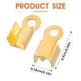 200Pieces Fold Over Clasp Cord Ends Terminators Crimp End Tips Leather Ribbon Ending Clasp Tips Jewelry Connector In Australia - Darrahopens