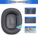 Ear Cushions - Replacement Ear Cups - Upgraded Headphones Cover Earpad for Leather with Silicone Gel (Gray2pcs )