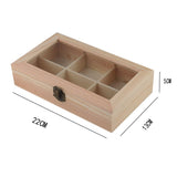 Box Transparent Grid Wooden Box Cosmetic Storage Keepsake Storage Cabinet Threaded Earrings Jewelry Wooden In Australia - Darrahopens