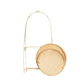 3pc Bamboo Basket Wooden Tray Cupcake Containers Tiered Fruit Basket Fruit Basket for Kitchen Counter Fruit and Vegetable In Australia - Darrahopens