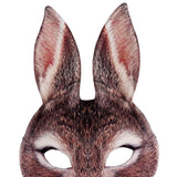 Brown Bunny Mask Half Face Rabbit Animal Mask Carnival Party Masquerade Costume Party Cosplay Props for Halloween In Australia - Darrahopens