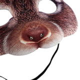 Brown Bunny Mask Half Face Rabbit Animal Mask Carnival Party Masquerade Costume Party Cosplay Props for Halloween