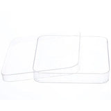 10pcs transparent Rectangular Plastic Petri Dish 100mmx100mm Pipettes for Culturing Cells and Other Scientific