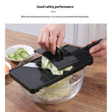 black Cabbage Slicer, Fluffy with 0.04 inch (1 mm) Wide, Sharp Sharp, Slice Whole Half-Ball with Holder