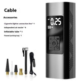 black Tire Inflator Portable Air Compressor,Portable Air Pump For Car Tires,Display Portable Tire Inflator Tire Pump For Car