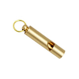 golden 4pcs Brass Whistle Best Premium Emergency Whistle One Piece Outdoor Survival Whistle On Key-Chain or Hang Around Your Neck