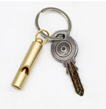 golden 4pcs Brass Whistle Best Premium Emergency Whistle One Piece Outdoor Survival Whistle On Key-Chain or Hang Around Your Neck