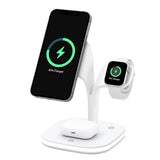 White wireless charger 3 in 1 Fast Charge Charging Station that complements your room Charging Station（165*120*160mm） In Australia - Darrahopens