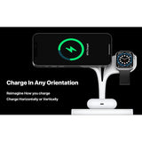White wireless charger 3 in 1 Fast Charge Charging Station that complements your room Charging Station（165*120*160mm）