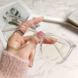 4 different colors Oversized Square Light Blocking Glasses for Women Men Anti Glare Reduce Eyestrain Computer Glasses In Australia - Darrahopens