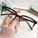 4 different colors Oversized Square Light Blocking Glasses for Women Men Anti Glare Reduce Eyestrain Computer Glasses