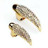 Set of 5 gold Different sizes Eagle Claw Ring Jewelry False Nail Retro  Talon Finger Ring Knuckle Bend Fingertip Claw