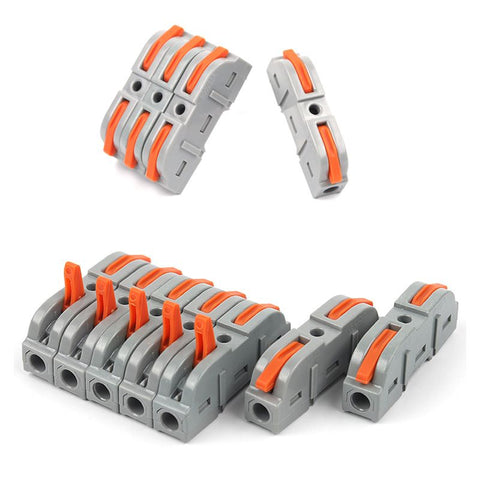 55 Pcs Grey Orange Lever Wire Connectors Kit for 28-12 AWG for Solid and Stranded Wires, Compact Fire Retardant Quick Connectors In Australia - Darrahopens