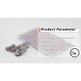 55 Pcs Grey Orange Lever Wire Connectors Kit for 28-12 AWG for Solid and Stranded Wires, Compact Fire Retardant Quick Connectors