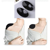 A pair of black shoulder pads Soft Shoulder Push-Up Pads,Soft Silicone Magic Adhesive Shoulder Enhancer Anti-Slip Reusable In Australia - Darrahopens