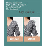 A pair of black shoulder pads Soft Shoulder Push-Up Pads,Soft Silicone Magic Adhesive Shoulder Enhancer Anti-Slip Reusable