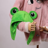 Cute Plush Frog hat Scarf Cap Ears Winter ski hat Full Headgear Novelty Party Dress up Cosplay Costume Green In Australia - Darrahopens