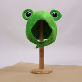 Cute Plush Frog hat Scarf Cap Ears Winter ski hat Full Headgear Novelty Party Dress up Cosplay Costume Green In Australia - Darrahopens