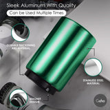 |Magnetic Bottle Opener|Bottle Cap Opener|Automatic Magnetic Beer Opener|Stainless Steel Magneitc Bottle Cap Catcher (Green)