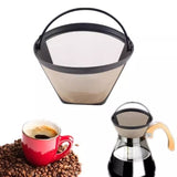 Gold Coffee filter - Permanent Reusable Cone Shape metal Coffee Filter Compatible with Coffee Accessories In Australia - Darrahopens