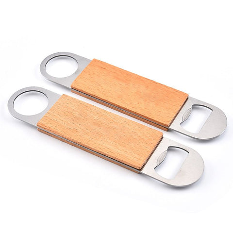 Bottle Opener,2pcs - Stainless Steel Beer Bottle Opener with Wooden Handle, Bartender Flat Beer Opener for Bar,Kitchen,Restaurant In Australia - Darrahopens