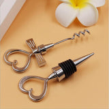 2 Pack Heart Wine Bottle Stopper,Stainless Steel Wine Bottle Stopper and Bottle-opener with Gift Box Packing Handheld Wine Bottle In Australia - Darrahopens