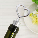 2 Pack Heart Wine Bottle Stopper,Stainless Steel Wine Bottle Stopper and Bottle-opener with Gift Box Packing Handheld Wine Bottle