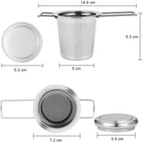 Stainless Steel Tea Steeper Fine Mesh Filters,Large Capacity Tea Strainer With Folding Handle And Lid,Hanging On Teapots Mugs Cups In Australia - Darrahopens