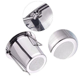 Stainless Steel Tea Steeper Fine Mesh Filters,Large Capacity Tea Strainer With Folding Handle And Lid,Hanging On Teapots Mugs Cups