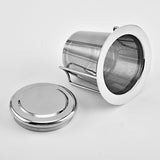 Stainless Steel Tea Steeper Fine Mesh Filters,Large Capacity Tea Strainer With Folding Handle And Lid,Hanging On Teapots Mugs Cups