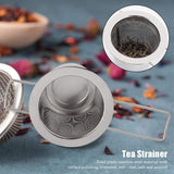 Stainless Steel Tea Steeper Fine Mesh Filters,Large Capacity Tea Strainer With Folding Handle And Lid,Hanging On Teapots Mugs Cups In Australia - Darrahopens