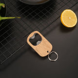 Bottle Opener Keychain Portable Wooden Beer Bottle Opener Keyring Beverage Drinks Bottle Opener Key Chain Christmas Birthday