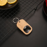 Bottle Opener Keychain Portable Wooden Beer Bottle Opener Keyring Beverage Drinks Bottle Opener Key Chain Christmas Birthday