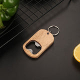 Bottle Opener Keychain Portable Wooden Beer Bottle Opener Keyring Beverage Drinks Bottle Opener Key Chain Christmas Birthday