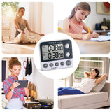 Digital Dual Kitchen Timer, Cooking Timer, Dual Count Up ＆ Down Timer with Magnetic Back, Large Display, Adjustable Volume
