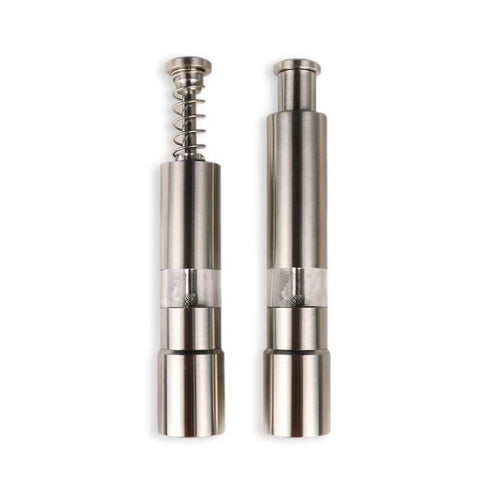 Salt and Pepper Grinder Set of 2,Stainless Steel Push Button Grinder Modern Design Thumb Grinder, for Black Pepper, Sea Salt In Australia - Darrahopens